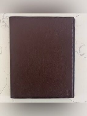 Polo Ralph Lauren Brown Leather iPad Media Case Folio Tablet Cover NIB $98